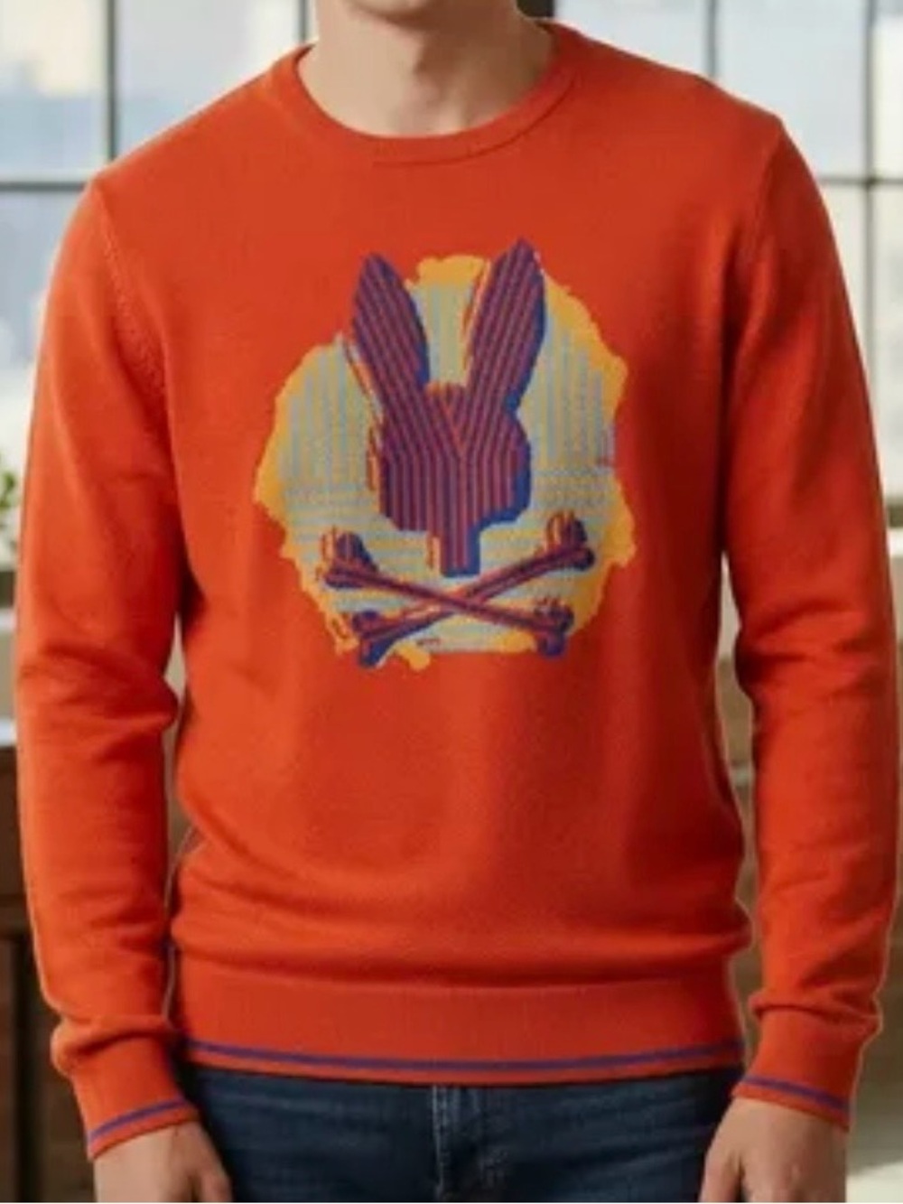 Psycho Bunny Orange Crewneck sweater
